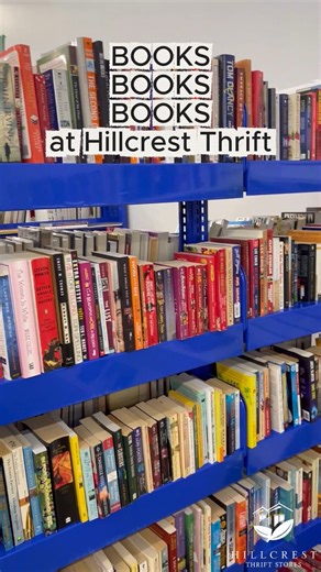 Shop all your favorite books at our thrift stores! Shop our book departments, like this one at our Overland Park location, to find books for all ages at great prices! Books at 50% off EVERY Saturday at Overland Park Thrift!! | Hillcrest Thrift Stores