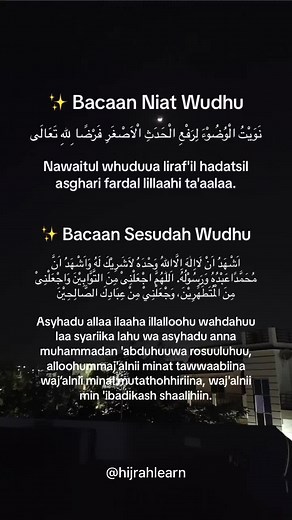 Panduan Lengkap Niat dan Doa Setelah Wudhu