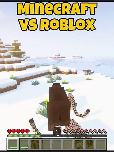 Roblox vs Minecraft 🤔 #meowgiccraft #minecraft