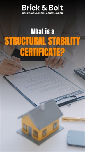 Brick & Bolt on Instagram: "What Is a Structural Stability Certificate and Why It’s Critical for Safe Home Construction Before you move into a new home—or renovate an old one—there’s one crucial document that ensures your building won’t turn into a safety risk: the Structural Stability Certificate. Issued by a licensed structural engineer, this certificate confirms that your building is structurally sound. From the foundation and beams to columns and overall design—it’s a full safety check that 