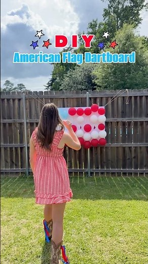DIY 4TH DARTBOARD🎯🇺🇸 Fun game to play for the 4th of July! #4thofjulyparty #4thofjuly