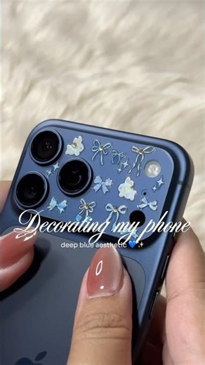 Deep blue coquette aesthetic for iPhone 17 Pro Max 💙✨