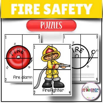 Fire Safety Puzzles | Number Sequencing & Math Center Activities for Kids