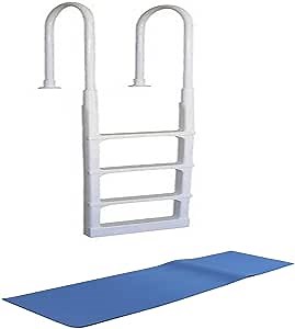 Main Access ProSeries in-Pool Deck Ladder for 48-54 Inch Above Ground Swimming Pools, White