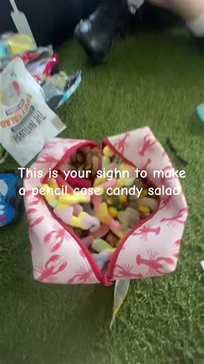 Make a Pencil Case Candy Salad for School