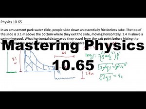 Mastering Physics Solution, "In an amusement park water slide, people slide down an essentially fric