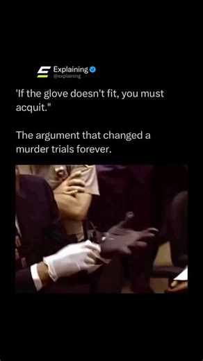 Explaining on Instagram: "“If the glove doesn’t fit, you must acquit.” became one of the most famous lines in legal history ⚖️ The phrase was delivered by defense attorney Johnnie Cochran during the 1995 murder trial of O.J. Simpson. Prosecutors had introduced a bloody glove found at the crime scene, but when Simpson tried it on in court, it appeared too small. Cochran used the moment to argue that the evidence could not be trusted, turning it into a powerful, rhyming line that jurors would reme