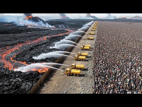 How Iceland Built Massive Walls To Stop Millions of Tons of Volcanic Lava