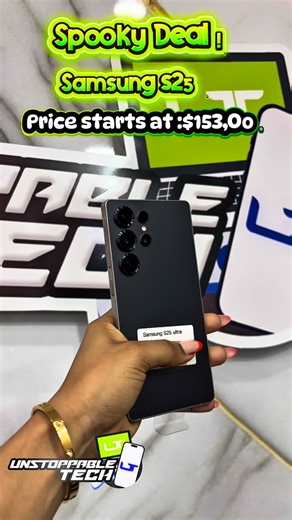 Unstoppable tech on Instagram: "Spooky deal Samsung s25 ultra 256gb $153,000 ALL DEVICES: ✅ • Fully functional ✅ • Fully unlocked ✅ • Excellent condition ✅ • Comes with warranty ✅ • Whatsapp or DM for delivery ✅ • Watch our story for daily deals ✅ • Followers discount available for selected items. 📞 • Call/WhatsApp: (876) 291-2700 - Kevon 📍• Half Way Tree, The Springs Plaza (across from tropical plaza) .. Shop 6c (Inside Terry’s Cosmetics) ask for unstoppable tech.."