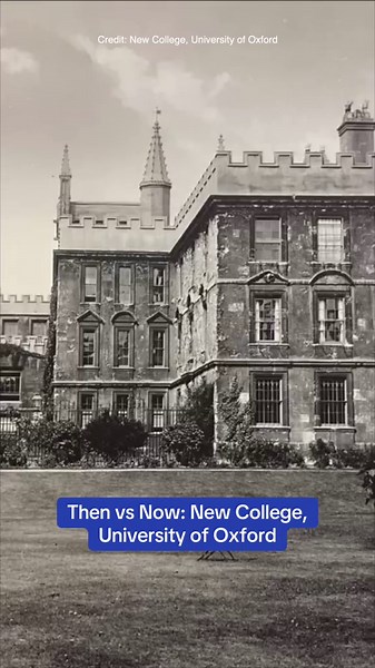 THEN vs NOW: New College #oxforduniversity #throwback #thenvsnow | University Of Oxford