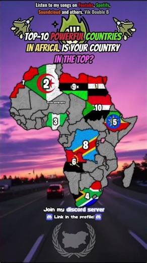 Top 10 powerful countries in Africasub pls#geography#europe#map#mapping#fyp#mapper#fypviralシ#africa