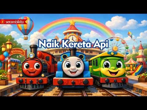 Naik Kereta Api Tut Tut Tut 🚂 Lagu Anak Indonesia | Animasi Kereta Ceria