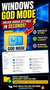 Windows God Mode 🔥 Unlock Hidden Settings in Seconds!