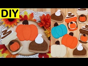 DIY Fall Felt Craft Tutorial 🧡😊 Pumpkin, Pumpkin Spice Latte, Pumpkin Pie | Easy & Cute Felt Crafts