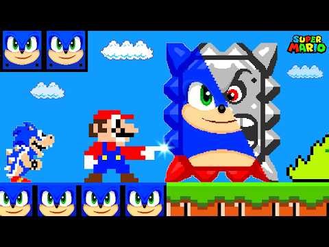 Super Mario Bros. But Everything Mario Touches Turns Into SONIC!