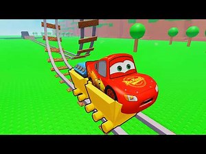 Lightning McQueen Play CREATE A CART RIDE in Roblox!