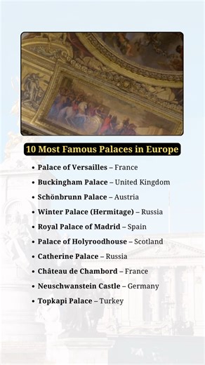 280K views · 336 reactions | 10 Most Famous Palaces in Europe #palaceofversailles #buckinghampalace #schonbrunnpalace #topkapipalace | Incredible Facts | Facebook