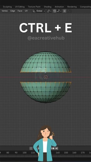 Blender Shortcut You Must Know 🔥 Ctrl + E Bridge Edge Loops | Blender Tip #shorts
