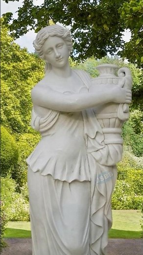 Graceful Lady Sculpture in White Marble—Elegant Form, Timeless Charm, and Worldwide Delivery