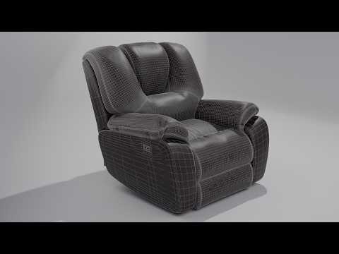 Recliner Sofa 3D Model Preview
