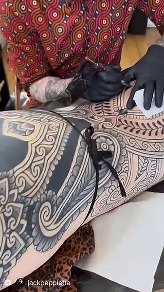 Beautiful FULL BACK Tattoo By Artist: @jackpeppiette