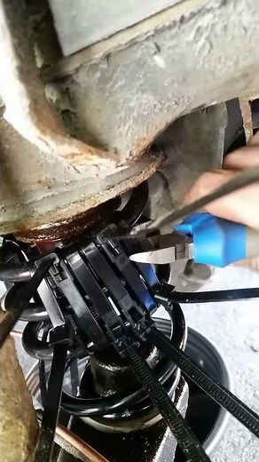 This might be a dangerous way to compress springs... :)