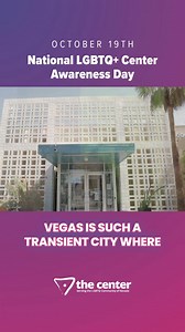 🌈 Today is National LGBTQ Center Awareness Day! 🌈 We proudly celebrate and recognize the vital role that LGBTQ Centers play in fostering a safe and welcoming space where everyone in the LGBTQ community receives the care, support, and resources they need to thrive. At The Center, we understand the importance of building community in Las Vegas. We provide a safe haven, where you can be yourself, find your people, and feel empowered. As shared in the video, "When you find your people, it is very 