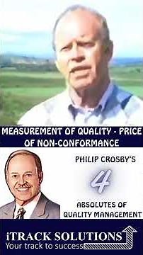 Philip B. Crosby's 4 absolutes of #quality - The measurement of quality is Price of Nonconformance