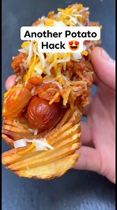 19K views · 459 reactions | Accordion Potato Chili Cheese Fry Hot Dog  #FoodHack #potato #chili #cheesy #hotdog #reels | Josh Elkin | Facebook