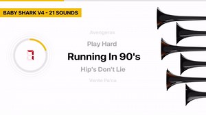 BASURI® Musical Air Horn | 12 & 24 Volt | 130 DB | Version (Chrome Baby Shark 4.0) 22 Super Loud Melodies (Sounds) 6 Pipe (Trumpets) For Bus, Truck and Heavy Duty Vehicles