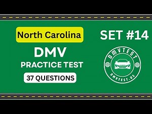 North Carolina DMV Practice Test 2025 | 37 REAL TEST QUESTIONS SET #14 | DMV Driving Test | DMV Test