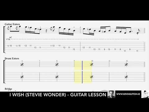 I WISH - STEVIE WONDER - GUITAR LESSON