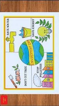 World Environment Day Drawing || Save Tree Save Environment || Save Tree Save Earth ||