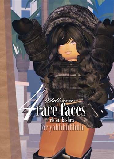 4 rare faces for ya clean lashes . 😼 - I ac love this new main wtf . - I'VE BEEN LOOKING FOR THE SNOWSTORM FACE FOR SO LONG OMFGG . #fyp #fypシ #roblox #berryave #berryavenueroblox