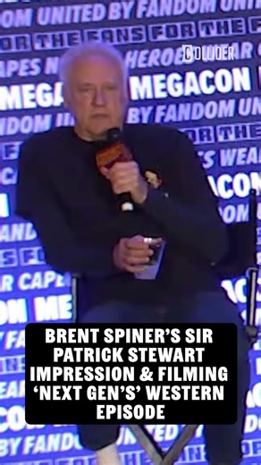 Brent Spiner does his Sir Patrick Stewart impression and reflects on filming Next Gen’s western episode during Megacon with Collider’s Maggie Lovitt 🤠 You can watch the full video on the Collider Interviews YouTube channel. #BrentSpiner #SirPatrickStewart #StarTrek @fanexpohq