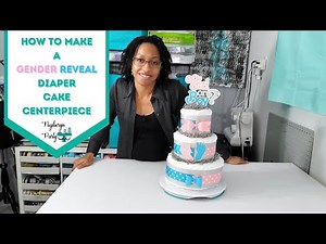 How to Make a Gender Reveal Diaper Cake Surprise | Tutorial