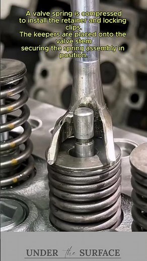 Installing Valve Spring Keepers with a Compression Tool #mechanical #repairing