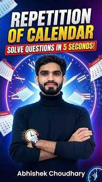Calendar Repeatition Tricks 📅 | Solve in 2 Seconds! 🔥 | DRDO CEPTAM 11 Reasoning by Abhishek Sir