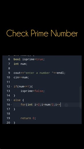 Day 8/50 C++ Challange|finding Prime number|#coding #programming#asthetic#asmr#vibecoding#techtaught