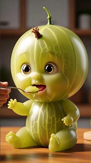 Wait… Gooseberry & Durian Turned Into Babies?! 🟢😱 #shorts #viral #ai