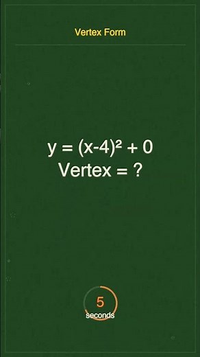 Level: Vertex Form 🎯 Can you crack it?
