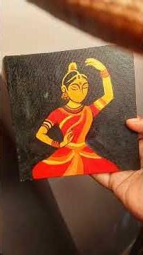 Simple Folk Dance Painting Tutorial | Acrylic Art for Beginners💃#diy #art #canvaspainting