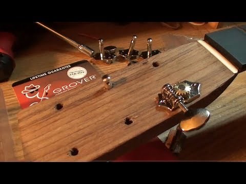 stewmac hd28 kit guitar installing Grover tuning machines part 9