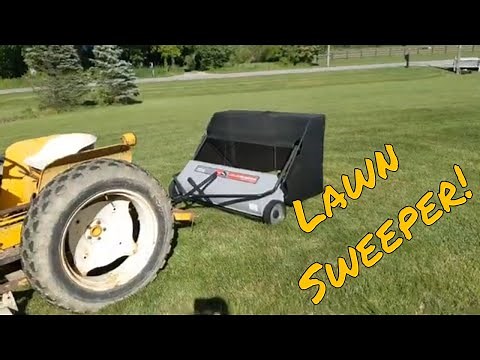 Ohio Steel 50" Lawn Sweeper Industrial Grade Review! Great for leafs and grass clippings!