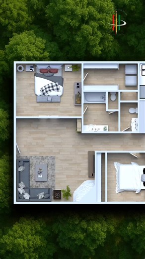 Smart Floor Plan Idea for Two Bedroom Apartment | Modern & Functional Design Looking for a perfect two bedroom apartment floor plan idea? 🏠 This modern layout focuses on space efficiency, comfort, and smart room placement—ideal for small to medium apartments. Perfect inspiration for homeowners, real estate listings, and interior designers who want a practical yet stylish living solution. Save this idea 💾 and follow for more 2D & 3D floor plan inspirations! #TwoBedroomApartment #FloorPlanIdea #