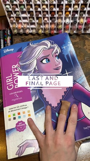 I have been working on this coloring book for 2 years it feels like. We finished itt!! | #disneycoloriagesmysteres #hercules #disneycoloringbook #letscolor #acrylicmarkers