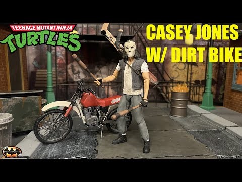 NECA TMNT Casey Jones With Dirt Bike Teenage Mutant Ninja Turtles Movie Action Figure Review
