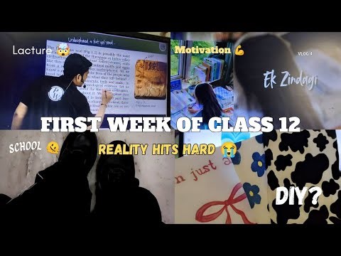 Class 12 First Week Vlog 😳 | Reality hits hard | Study + School Life 📚