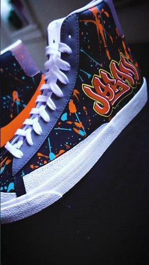 Custom Nike Blazer Mid ’77 Transformation 👟 From Plain to Fire