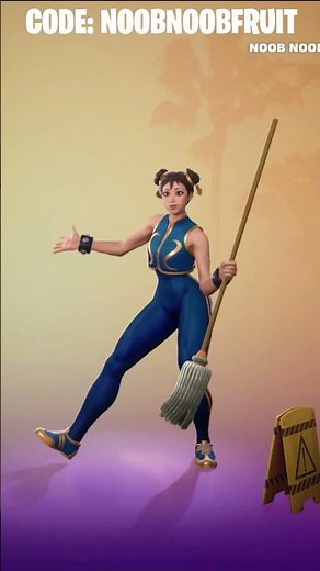 CLEAN UP Emote Showcase ft. Chun Li | Fortnite Chapter 7 #shorts
